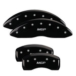 MGP 4 Caliper Covers Engraved Front Lincoln Engraved Rear Star logo Black finish silver ch