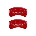 MGP 4 Caliper Covers Engraved Front & Rear Acura Red finish silver ch