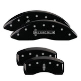 MGP 4 Caliper Covers Engraved Fr Lincoln Rr Star Logo Blk Finish Silver Char 18 Lincoln Continental