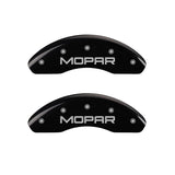 MGP 4 Caliper Covers Engraved Front & Rear MOPAR Black finish silver ch