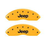 MGP 2 Caliper Covers Engraved Front Jeep Yellow Finish Black Characters 2006 Jeep Wrangler