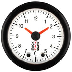 Autometer Stack Analog Clock Gauge - White