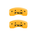 MGP 4 Caliper Covers Engraved Front Acura Rear TSX Yellow Finish Black Char 2005 Acura TSX