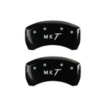 MGP 4 Caliper Covers Engraved Front Lincoln Engraved Rear MKT Black finish silver ch