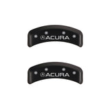 MGP 4 Caliper Covers Engraved Front & Rear Acura Red finish silver ch