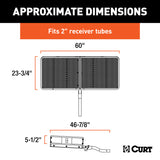 Curt 60in x 24in Basket-Style Cargo Carrier (Folding 2in Shank)