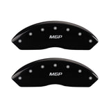 MGP 4 Caliper Covers Engraved Front & Rear MGP Black Finish Silver Char 2012 GMC Savana 2500