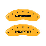 MGP 2 Caliper Covers Engraved Front Mopar Yellow Finish Black Char 2006 Jeep Wrangler