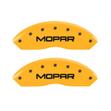 MGP 2 Caliper Covers Engraved Front Mopar Yellow Finish Black Char 2006 Jeep Wrangler