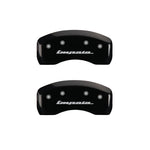 MGP 4 Caliper Covers Engraved Front & Rear Impala Black finish silver ch