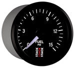 Autometer Stack 52mm 0-15 PSI 1/8in NPTF Male Pro Stepper Motor Fuel Pressure Gauge - Black